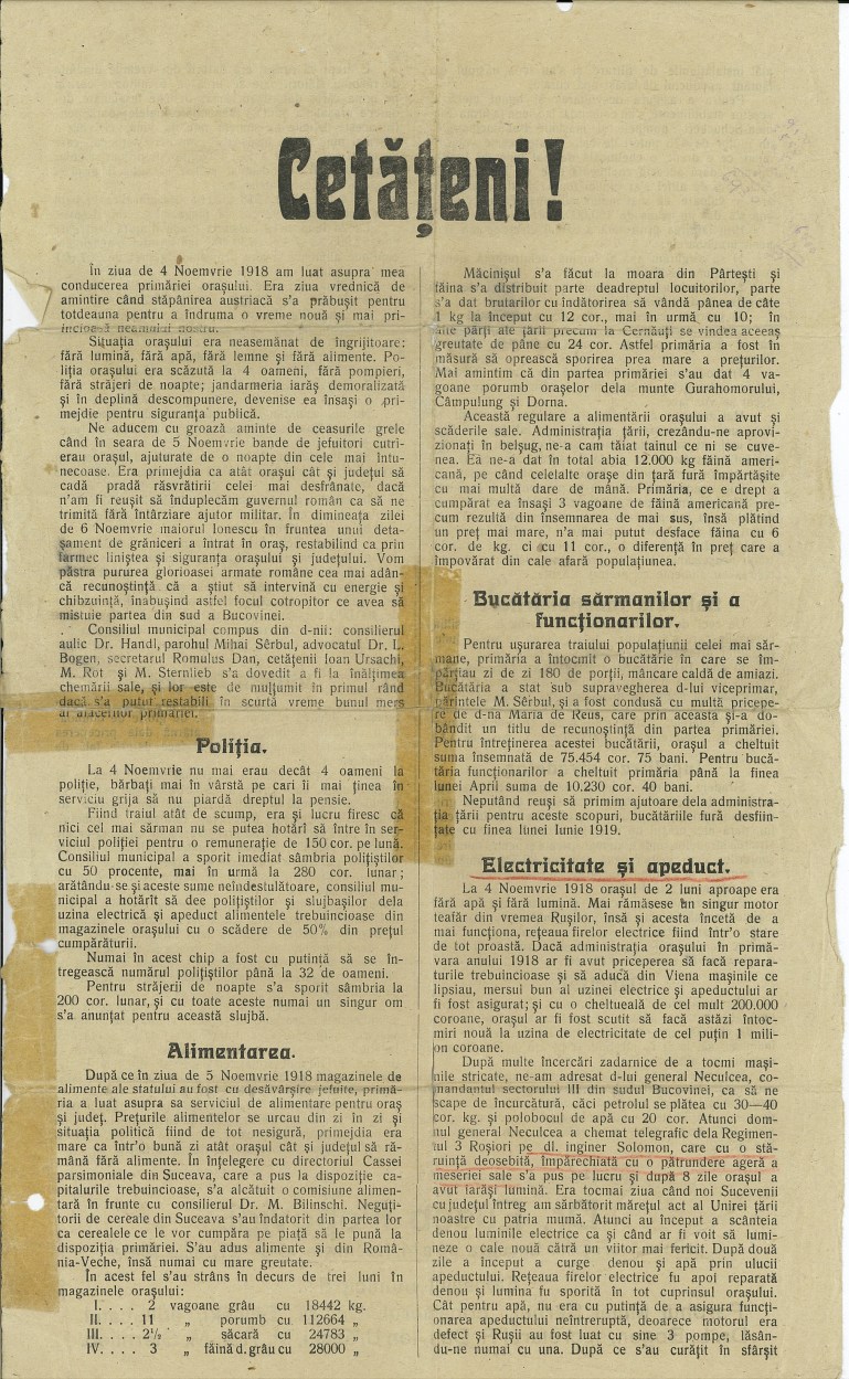 pg 1 Articol sept 1919 Suceava incl despre J Solomon-1 copy