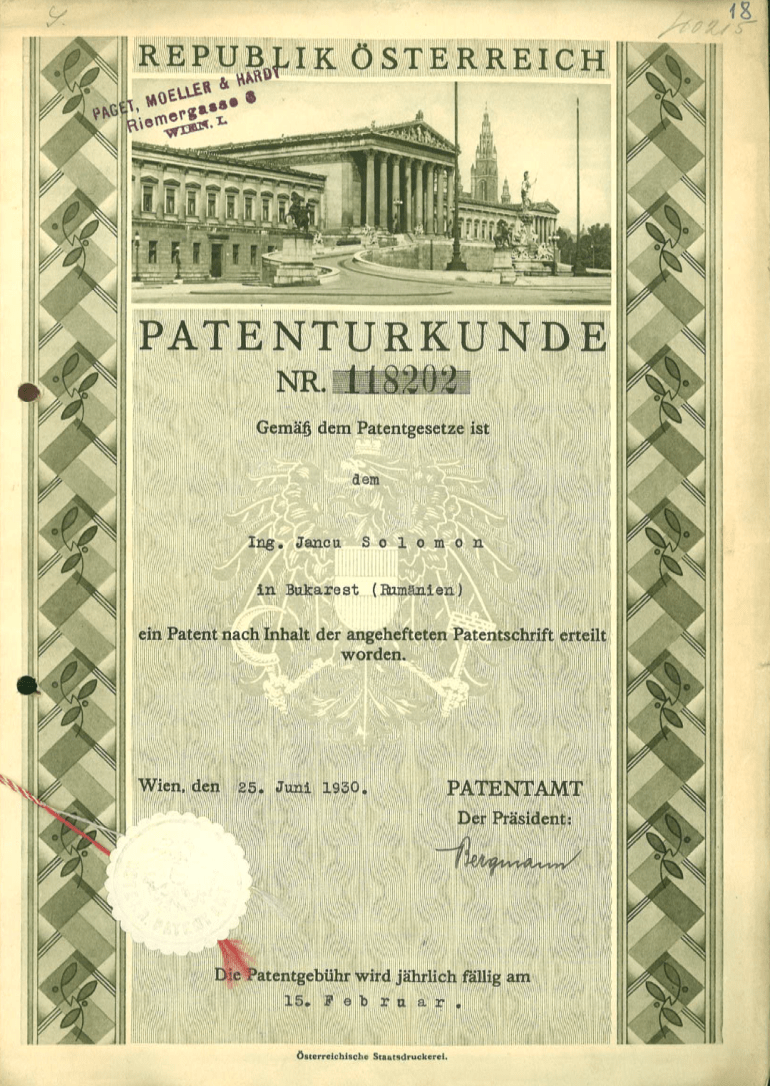 Patent Austria 118202