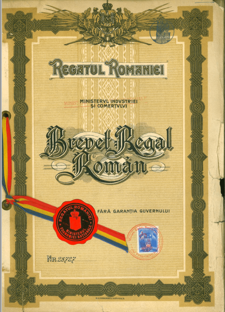 Patent comanda distanta 1938 1