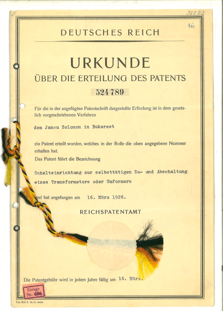 Patent Germania 524789