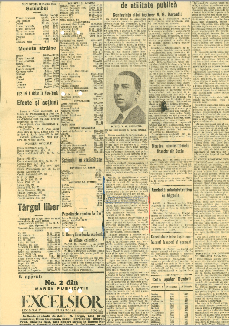 Solomon I Articol mentionand Uzina Piatra Neamt ca singura satisfacatoare 1935